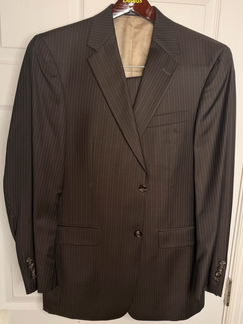 Austin Reed Brown Pinstripe Two-Button Suit Jacket